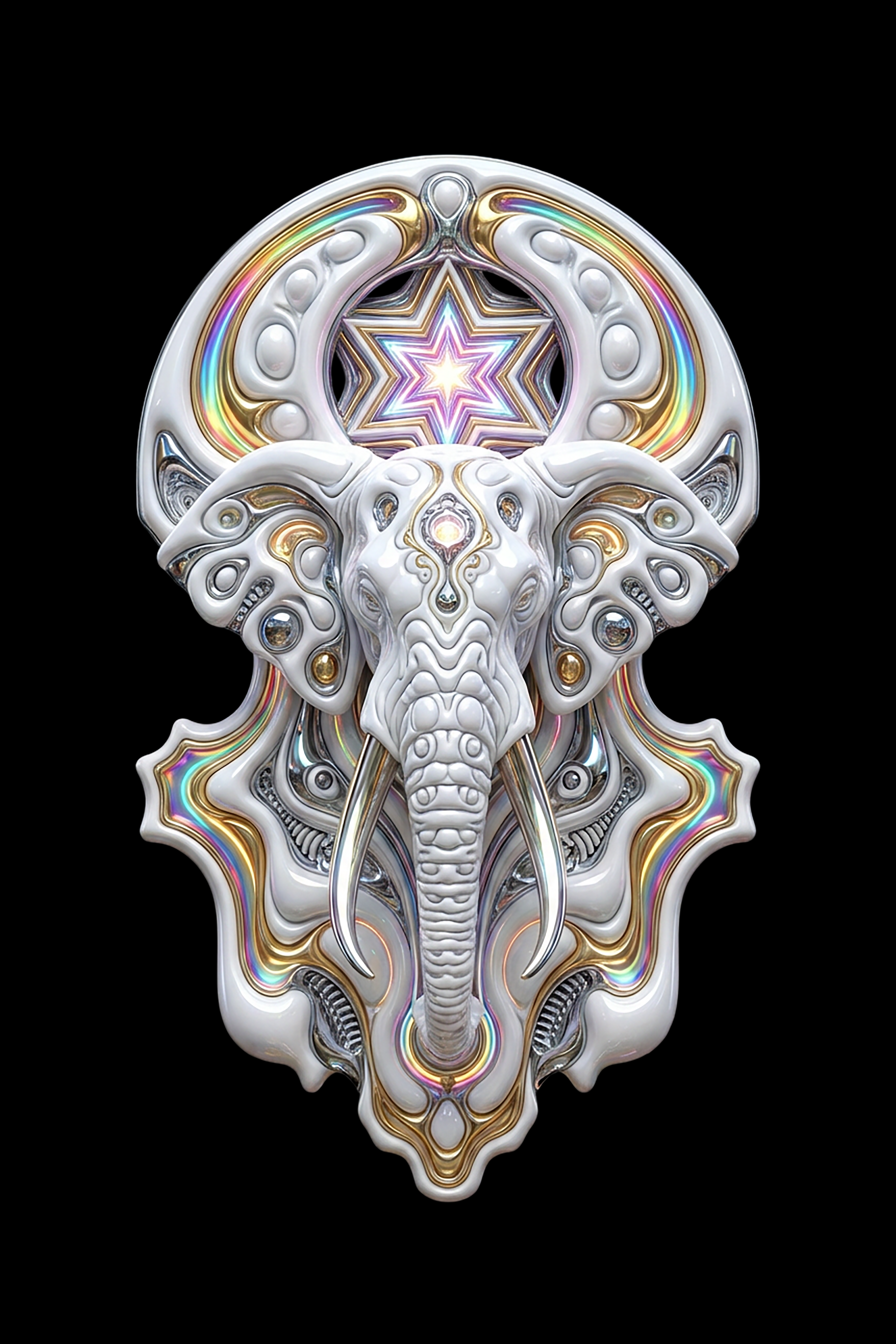 Elephant God - Black T-shirt