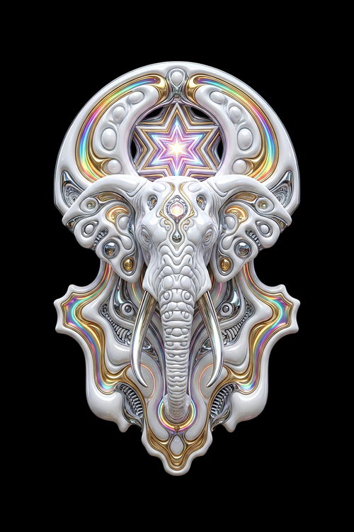 Elephant God - Black T-shirt
